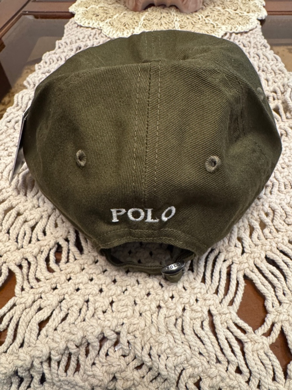 Ralph Lauren Olive Polo Pony Embroidered Baseball Cap - Picture 4 of 5